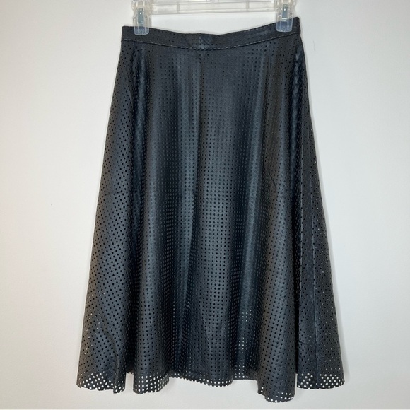 Catherine Malandrino Lace Cut Out Structured Skirt